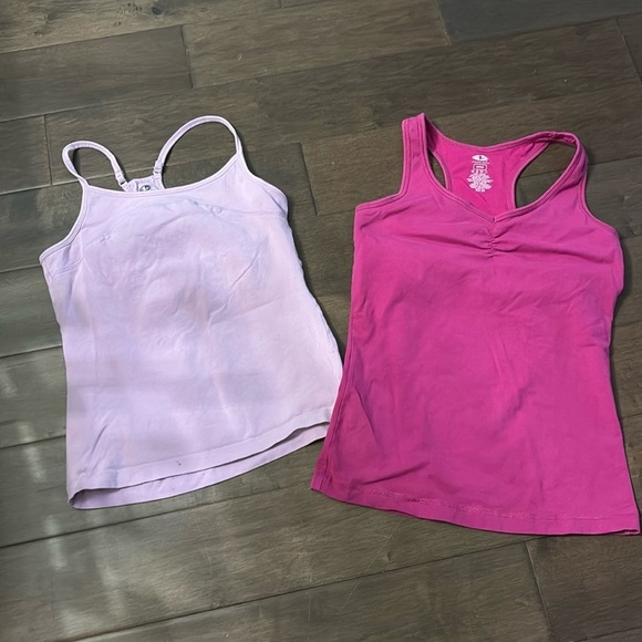 Bundle athletic works tank tops with built-in shelf bra size medium, lilac, pink - Picture 1 of 9